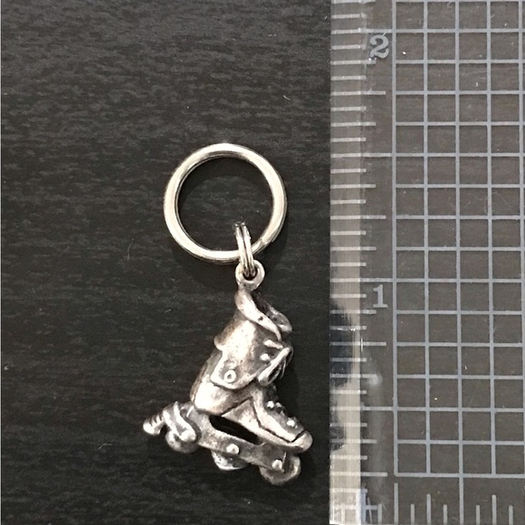 Jewelry - 925 Sterling Silver Roller Skates Handcrafted 3D Pendant Charm